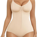 SHAPERX Women's Shapewear Bodysuit Tummy Control Seamless Zip-Up Body Shaper Waist Defining Body Suit