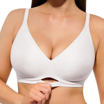 Jellysoft Bra Nude Jelly Bras for Women Wireless No Underwire Deep V | Comfortable, Breathable, Adjustable Straps, Everyday Wear
