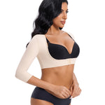 DEHORU Arm Shaper for Women Post Surgical Slimming Sleeves Compression Shirt Posture Corrector Tops Shapewear (BG L)