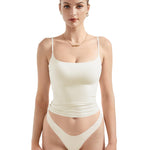 SUUKSESS Women Summer Y2K Going Out Crop Tops Sexy Square Neck Tank Top Casual Sleeveless Basic Camisole Shirts (White, S)