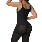SHAPSHE Shapewear for Women Plus Size Full Body Corset Girdle Body Fajas para Mujer Control Abdomen Workout Faja Knee Length Shapewear C Section Faja Waist Shaper for Women Black