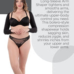 Reach Arm Slimming Sleeve Shaper - SlimMe by MeMoi - Shaping Shrug - X Large/4, Black