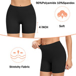 Womens Seamless Shaping Boyshorts Panties Tummy Control Underwear Slimming Shapewear Slip Shorts(#A1 Black(no Control),Large)