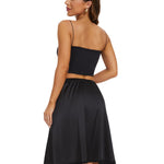 MANCYFIT Women's Half Slips for Under Dresses Slip Skirt Extender Satin Underskirt Black 3X-Large
