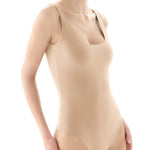 PUMIEY Bodysuit for Women Square Neck Sleeveless Tank Top Body Suits Women Clothing Semolina Large