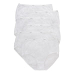 Hanes Womens High-waisted Panties, 6-pack, Moisture-wicking Cotton (Colors May Vary) Briefs-underwear, White, 7 US