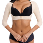 DEHORU Arm Shaper for Women Post Surgical Slimming Sleeves Compression Shirt Posture Corrector Tops Shapewear (BG L)