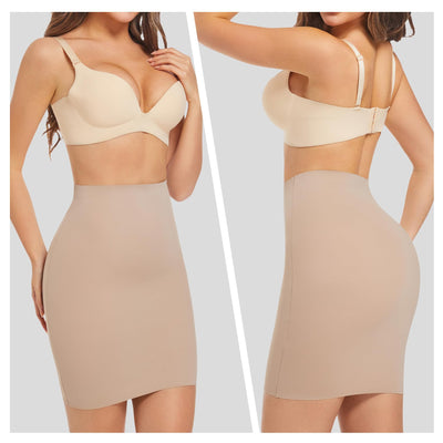 ONEW Shapewear Slips For Under Dress Half Slip Dress Tummy Control Seamless Slip Skirt Body Shaper For Women,Sienna,Medium