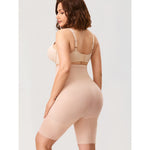 DELIMIRA Women's Shapewear Shorts Tummy Control Plus Size High Waisted Panties High Compression Thigh Slimmer Beige 1X