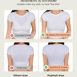Jellysoft Bra Nude Jelly Bras for Women Wireless No Underwire Deep V | Comfortable, Breathable, Adjustable Straps, Everyday Wear