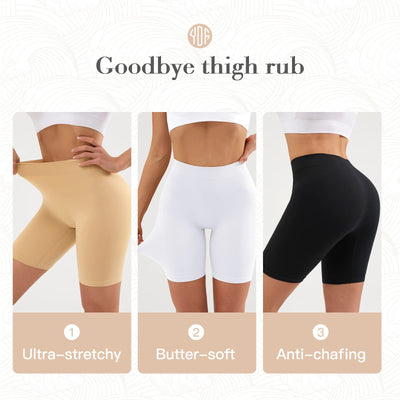 YADIFEN Slip Shorts for Under Dresses Women Seamless Anti Chafing Underwear Shaping Boyshort Smooth Thigh Biker Short Panties