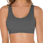 Fruit of the Loom Women's Built Up Tank Style Sports Bra, RED HOT W.BLK/Charcoal/Black, 38