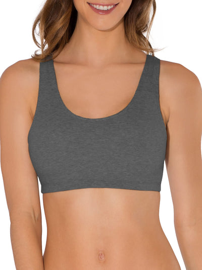 Fruit of the Loom Women's Built Up Tank Style Sports Bra, RED HOT W.BLK/Charcoal/Black, 38