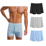 Liangzhou Men's Boxer Shorts Ice Silk-feel Breathable Seamless Underwear Loose Fit Comfortable Boxers for Men