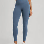 ODODOS Hidden Scrunch Butt Lifting Leggings for Women - 25" No Front Seam High Waist Booty Sculpting Yoga Pants, Ink Blue, Large