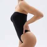 SHAPERX Strapless Bodysuit for Women Tummy Control Seamless Shapewear Thong Body Shaper with Invisible & Removable Straps