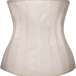 YIANNA Womens Waist Trainer Underbust 25 Steel Boned Sports Fitness Workout Hourglass Body Shaper Weight Loss, YA1210-Beige-M
