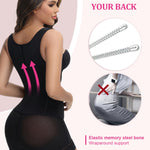 SHAPSHE Waist Trainer for Women, Tummy Control Sports Girdle, Workout Body Shaper with Adjustable Shoulder Strap Black M