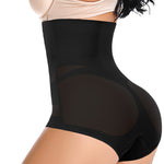 Werena Tummy Control Shapewear Panties for Women High Waisted Body Shaper Slimming Shapewear Underwear Girdle Panty(Black-smooth Fabric,Small)