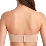 HSIA Strapless Bras for Women Push Up Seamless Underwire Padded Balconette Demi Convertible Bra for Small Busts Almond Beige 32D