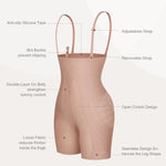 Lover-Beauty Women's Tummy Control Shapewear Bodysuit Seamless Butt Lifting Shorts Strapless Faja Body Shaper, Skin, M/L