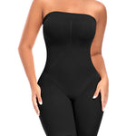 Werena Strapless Shapewear Bodysuit for Women Tummy Control Shapewear Full Body Shaper with Removable Straps (Black,Medium)