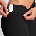 HeyNuts Workout Pro 7/8 Leggings for Women, High Waisted Compression Workout Leggings Athletic Tummy Control Buttery Soft Yoga Pants 25'' Black S(4/6)