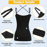 VVX Womens Shapewear for Women Tummy Control Tank Top Body Shape Seamless Compression Camisole Tops （3pk Black+White+Nude M）