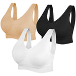 SIMIYA Womens Sports Bras, Yoga Comfort Seamless Stretchy Sports Bra for Women 3 Pack