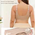 Slimers Zip Front Bras for Women: Wireless Post Surgery Compression Bars Full Coverage Comfort Everyday Beige