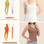 Lynclare Thermal Tops for Women, Thermal Undershirt, Fleece Tank Top, Winter Warm Base Layer with Built in Bra