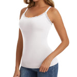 JOYSHAPER Shapewear for Women Tank Tops With Built In Bra Tank Tops for Women Shapewear Camisole Cami Shaper With Padded Bra Compression Body Shaper White M