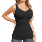 JOYSHAPER Shapewear Camisoles With Built in Bra Tummy Control Compression Tank Tops for Women Body Shaper Padded Tanks Black XL
