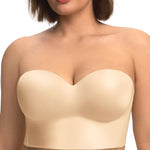 HSIA Longline Strapless Bra for Women, Anti-Slip Support Corset for Large Bust Convertible Bustier Bandeau for Big Breasts