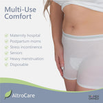 AltroCare 5-Pack, Disposable, Postpartum and Incontinence, Seamless Mesh Underwear - Size S/M. Made in USA.