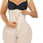 SHAPERX Fajas Colombianas Shapewear for Women Tummy Control Body Shaper Postpartum Butt Lifter with Zipper and Hooks