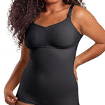 Isavela Body Suit Panty Length Plastic Surgery Compression Garment W/Bra (BB02) (XS, Black)