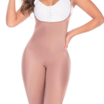 Fajas DPrada 09084 Womens Invisible Body Shapewear (Cocoa Mid-Leg, X-Small)
