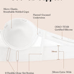 HSIA Strapless Bras for Women, Longline Corset for Large Bust Plus Size Supportive Bustier Minimizer Convertible Bandeau, White 34DD