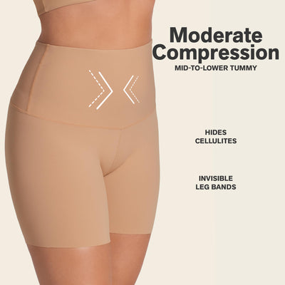 Leonisa Shapewear Shorts Tummy Control, High Waisted Shaper Shorts for Women