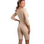 Isavela Full Body Suit Mid Thigh Length Plastic Surgery Compression Garment W/Bra (BB09) (LG, Black)