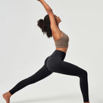 Heathyoga Compression Leggings with Pockets for Women Tummy Control No Front Seam Leggings for Women Workout Yoga Pants Black