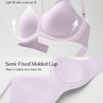 Popilush Wireless Bras for Women No Underwire Seamless Bralettes Everyday Comfort Tshirt Padded Bra Purple