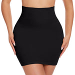 JOYSHAPER Half Slip Skirt for Women Under Dresses Tummy Control Shapewear Dress Slip with Built-in Thong Black S