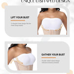 SHAPSHE Waist Trainer for Women Tummy Control Cincher Corset Shapewear Working Out Body Shaper with Hooks Tan L