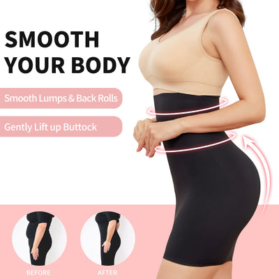 High Waist Half Slip Shapewear for Women Tummy Control Body Shaper Slip for Under Dresses