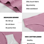 Caterlove Women's Seamless Underwear No Show Stretch Bikini Panties Silky Invisible Hipster 6 Pack (A, Medium)