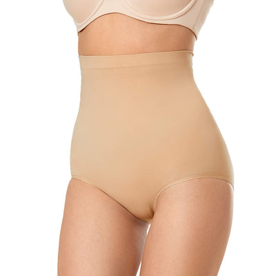 DELIMIRA Women's Tummy Control Shapewear Panties Plus Size High Waist Panty Taupe Tan 3X