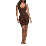 SPANX ASSETS Cami Mid-Thigh Bodysuit - Seamless Lightweight Sculpting - Women's Body Shaper for Tummy Control - Chestnut Brown - Medium