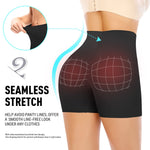 Werena Seamless Shaping Boyshorts Panties for Women Slip Shorts Under Dress Shapewear Shorts Tummy Control Underwear(A1# Black (no Shaping), XX-Large)